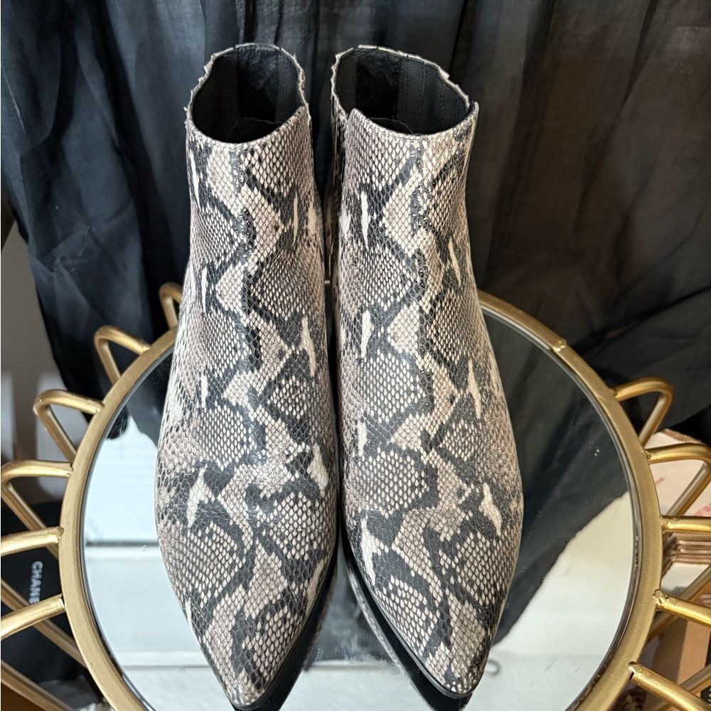 Halogen Nordstrom Snakeskin Printed Booties